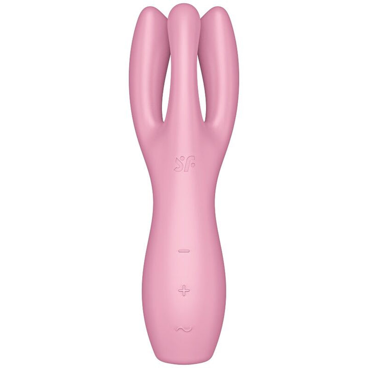 SATISFYER - VIBRATEUR THREESOME 3 ROSE