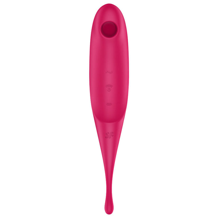 SATISFYER - STIMULATEUR ET VIBRATEUR TWIRLING PRO AIR PULSE ROUGE