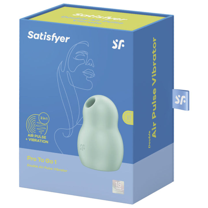 SATISFYER - STIMULATEUR ET VIBRATEUR DOUBLE AIR PULSE PRO TO GO 1 ROUGE