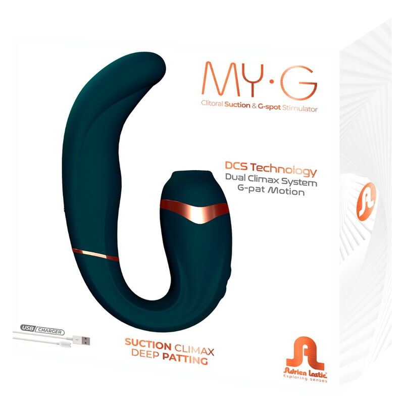 ADRIEN LASTIC - MY·G CLITORIS SUCKER ET STIMULATEUR DE POINT G VERT FONCÉ