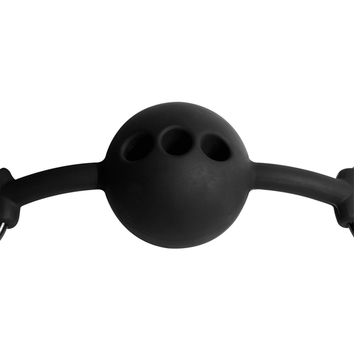 BREATHABLE SILICONE BALL GAG - NOIR