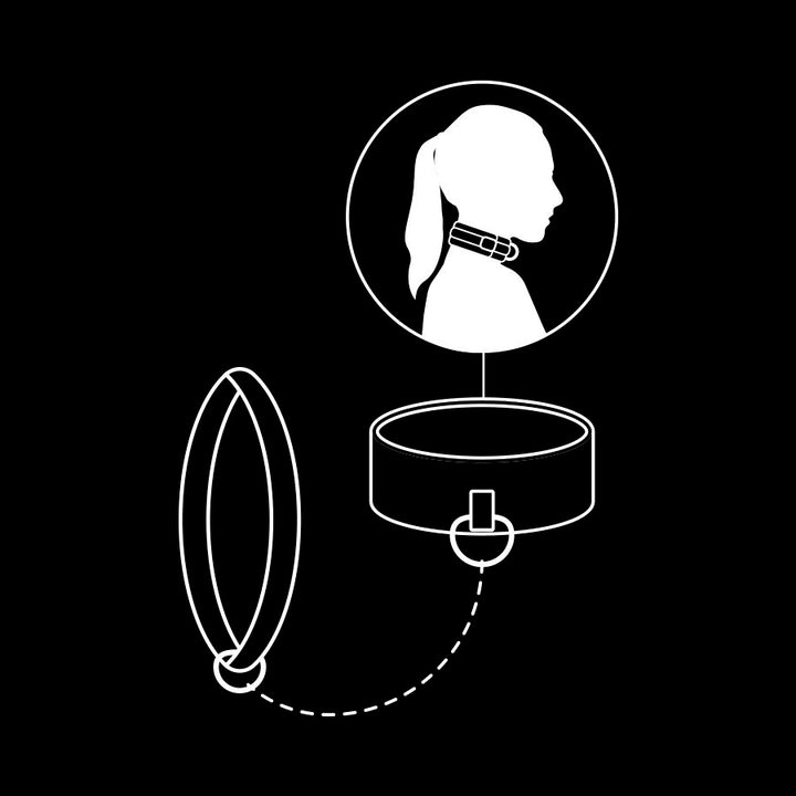 COLLAR & LEASH - NOIR