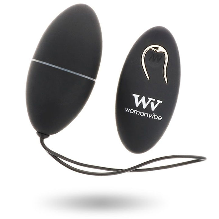 WOMANVIBE - ALSAN EGG TELECOMMANDE NOIR SILICONE NOIR