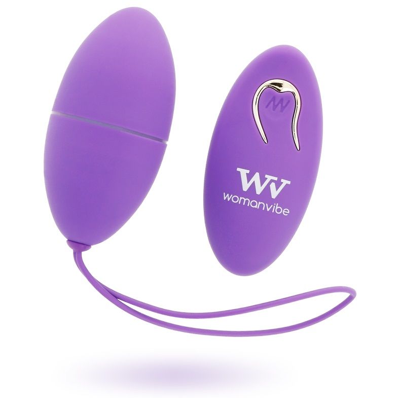 WOMANVIBE - ALSAN EGG TELECOMMANDE NOIR SILICONE VIOLET