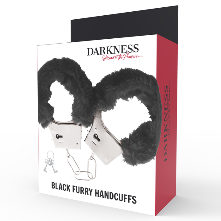 BLACK FURRY HANDCUFFS