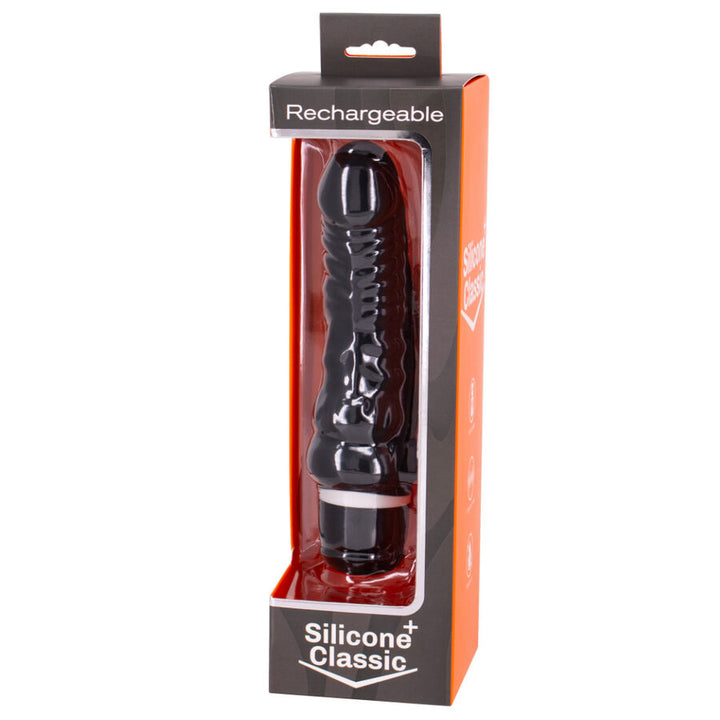 SEVEN CREATIONS - VIBRATEUR RECHARGEABLE NOIR 7V 18 CM MODÈLE 2