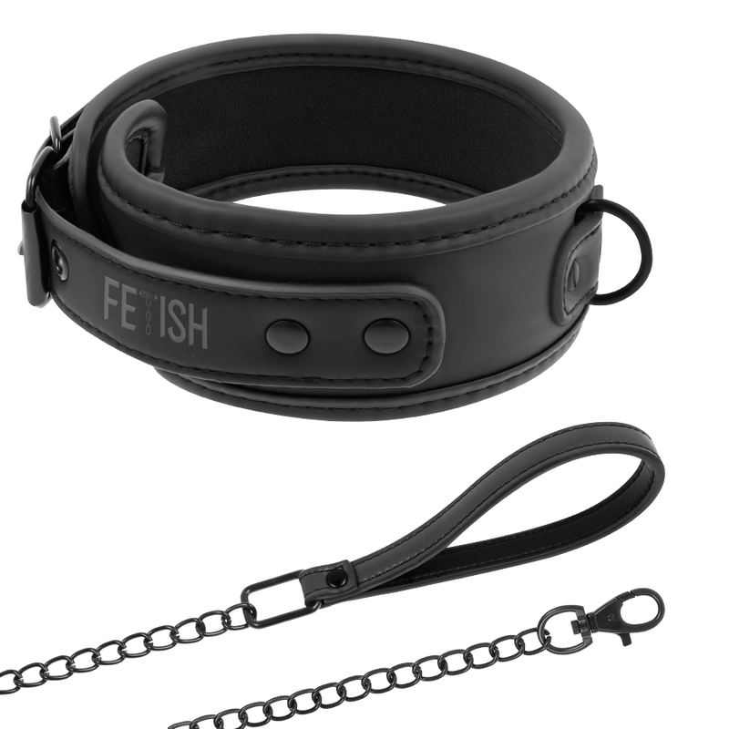 COLLAR & LEASH - NOIR