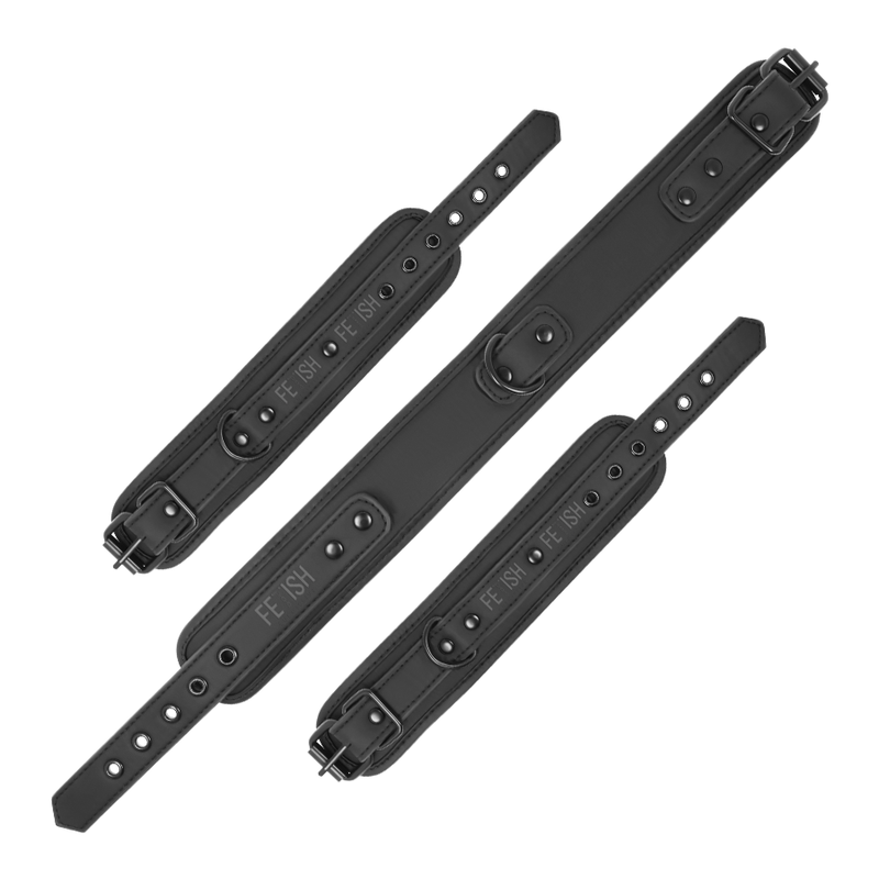 BOUND NECK TO WRIST RESTRAINTS - NOIR