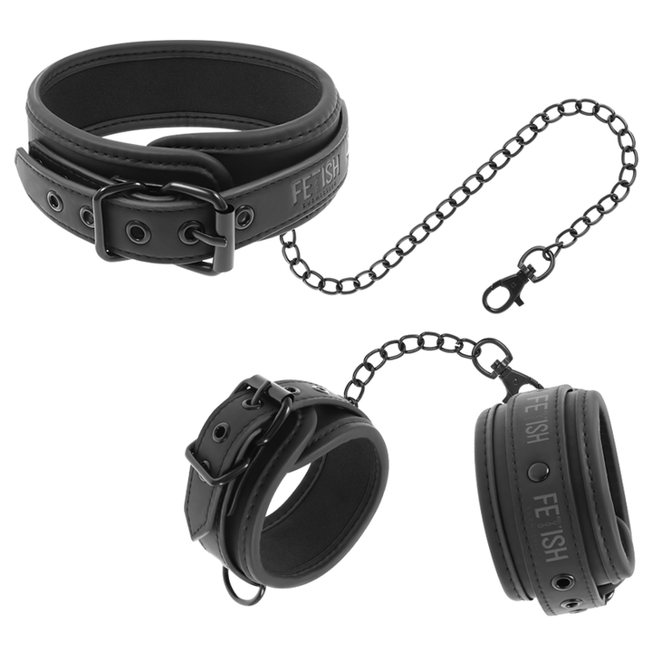 BOUND NECK TO WRIST RESTRAINTS - NOIR