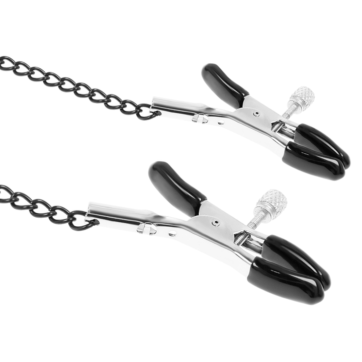 O RING GAG & NIPPLE CLIPS - NOIR