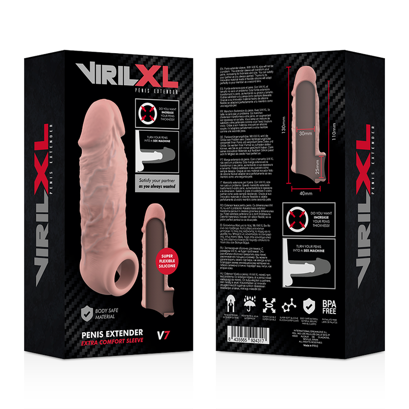 VIRILXL - EXTENSION NATURELLE DU PÉNIS EN SILICONE LIQUIDE V7