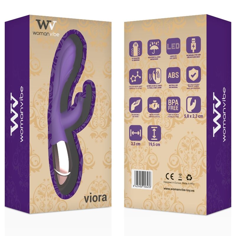 WOMANVIBE - VIBRATEUR RECHARGEABLE EN SILICONE VIORA FEMME