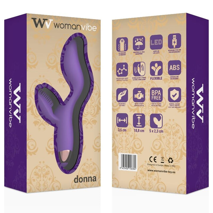 WOMANVIBE - VIBRATEUR EN SILICONE RECHARGEABLE DONNA